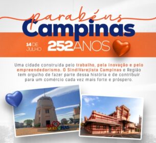 Aniversário de Campinas é comemorado nesta terça-feira
